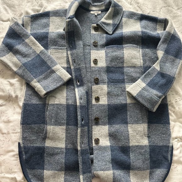 (Re)sponsible Boiled Wool Sweater Jacket in Buffalo Check - Picture 7 of 12